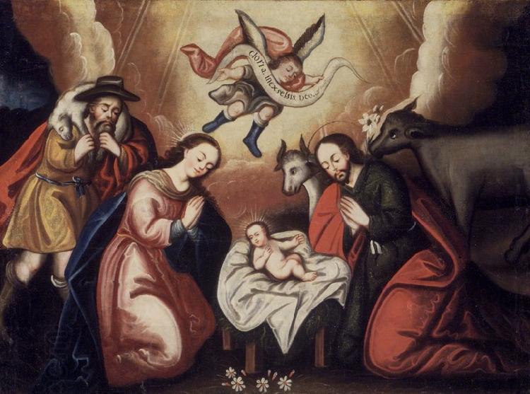French school Nativity oil painting picture